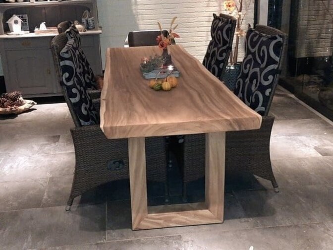 Tischbeine U Form aus Holz (pro Satz)