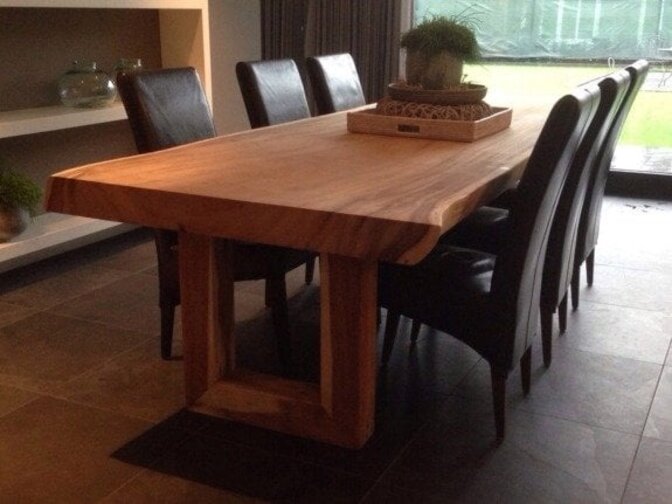 Tischbeine U Form aus Holz (pro Satz)