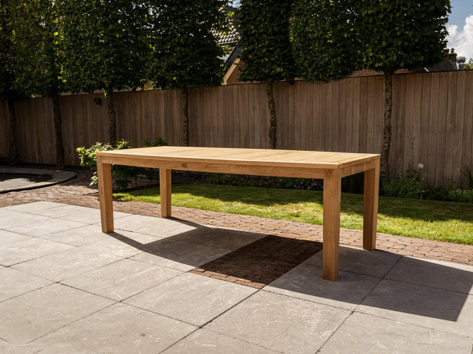 Ovaler Gartentisch Ancona Teak 240 cm