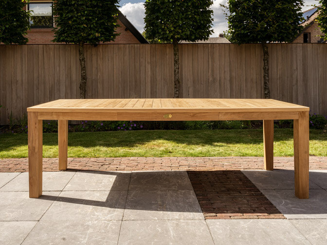 Ovaler Gartentisch Ancona Teak 240 cm