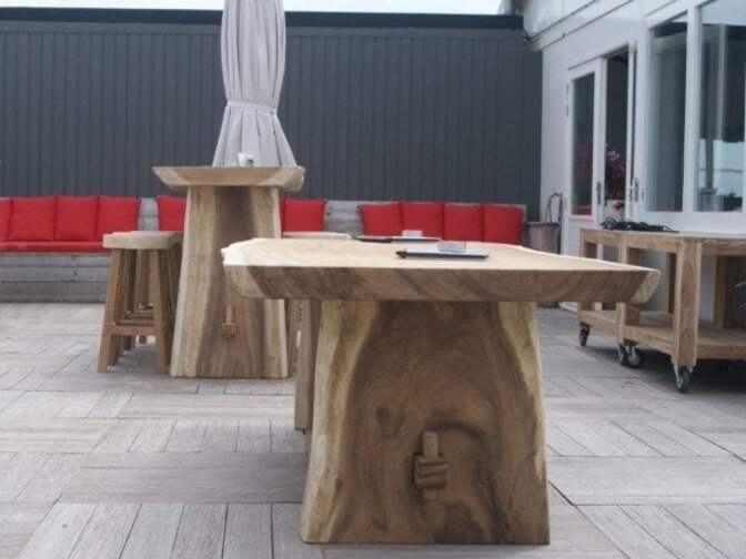 Suar-Baumstamm-Tisch 220 cm