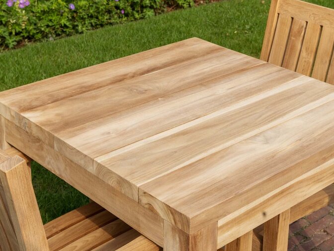 Quadratischer Gartentisch Napoli 80x80x77cm