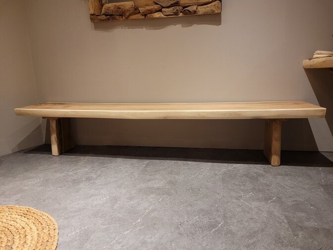 Suarwood-Baumstammbank für 4 Personen 250 cm