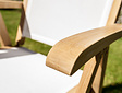 Genova Teakholz-Gartenstuhl Batyline Creme