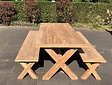 Teak-Picknickbank 45x240 cm