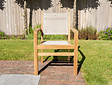 Teak Gartensessel Torino mit Batyline in Taupe