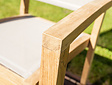 Teak Gartensessel Torino mit Batyline in Taupe