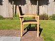 Teak Gartensessel Torino mit Batyline in Schwarz