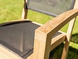 Teak Gartensessel Torino mit Batyline in Schwarz