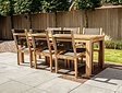 Teak Gartensessel Torino mit Batyline in Schwarz