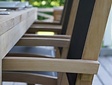 Teak Gartensessel Torino mit Batyline in Schwarz