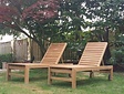 Teak-Liege Trento mit Rollen