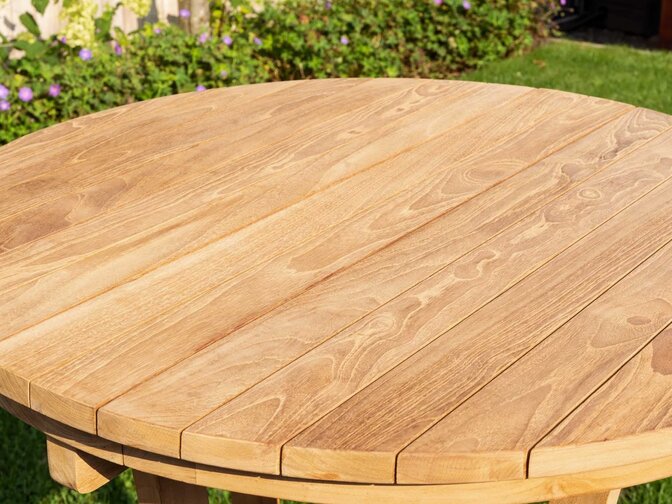 Teak-Stehtisch – zusammenklappbar