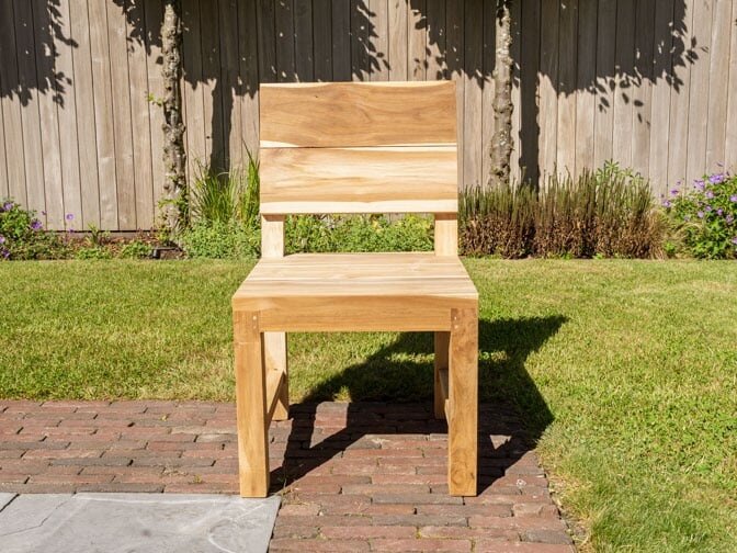 Teak-Gartenstuhl Napoli ohne Armlehnen