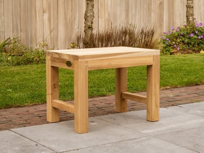 Teak-Gartenbank Napoli 60 cm ohne Rückenlehne
