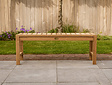 Teak Gartenbank Bergamo 120 cm ohne Rückenlehne