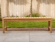 Bergamo 150 cm Teak Gartenbank ohne Rückenlehne