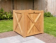 Teak-Pflanzkübel quadratisch 90x90cm mit Kreuz