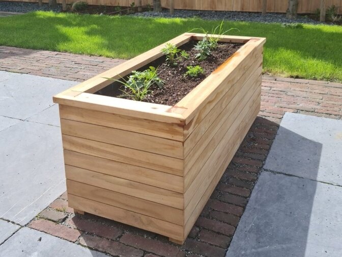 Teak-Pflanzkübel 40 x 100 x 40 cm