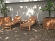 Teak-Pflanzkübel 80 x 80 x 80 cm