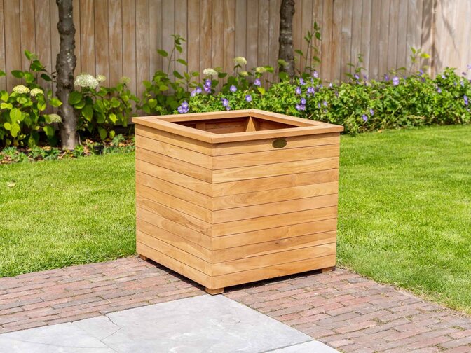 Teak-Pflanzkübel 60 x 60 x 60 cm