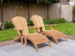 2x Riviera-Liege mit Fußschemel - Sonderangebot