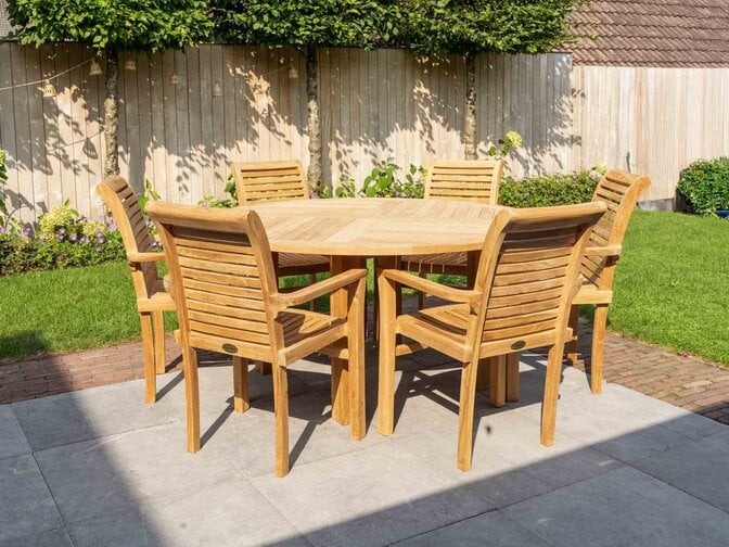 Teak-Gartentisch Toscane rund 155 cm