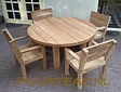 Gartentisch Napoli aus Teakholz 125 cm rund
