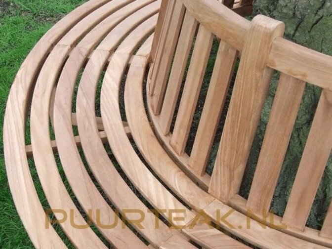 Teak-Sitzbank 220 cm rund
