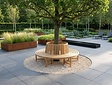 Runde Teak-Sitzbank 170 cm