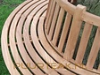 Runde Teak-Sitzbank 170 cm