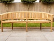 Teak-Gartenbank rund Washington 225 cm