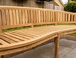 Teak-Gartenbank rund Washington 225 cm