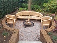 Teak-Gartenbank rund Washington 225 cm