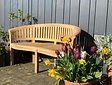Teak-Gartenbank rund Washington 160 cm
