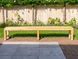 Teak-Parkbank Napoli ohne Rückenlehne 250 cm