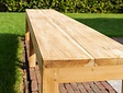 Teak-Parkbank Napoli ohne Rückenlehne 250 cm