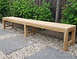 Teak-Parkbank Napoli ohne Rückenlehne 250 cm