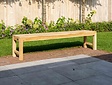 Teak-Parkbank Napoli ohne Rückenlehne 200 cm