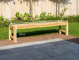 Teak-Parkbank Napoli ohne Rückenlehne 200 cm