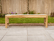 Teak-Parkbank Napoli 150 cm ohne Rückenlehne