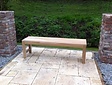 Teak-Parkbank Napoli 150 cm ohne Rückenlehne
