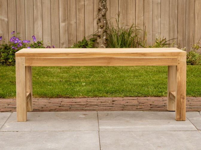 Teak-Parkbank Napoli  ohne Rückenlehne 110 cm