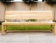 Teak-Parkbank Napoli 200 cm  mit Rückenlehne