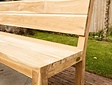 Teak-Parkbank Napoli 200 cm  mit Rückenlehne