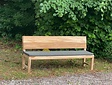Teak-Parkbank Napoli 200 cm  mit Rückenlehne