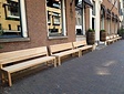 Teak-Parkbank Napoli 200 cm  mit Rückenlehne