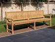 Bergamo Teak-Gartenbank 260 cm mit Rückenlehne