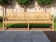 Bergamo Teak-Gartenbank 260 cm mit Rückenlehne