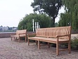 Bergamo Teak-Gartenbank 260 cm mit Rückenlehne